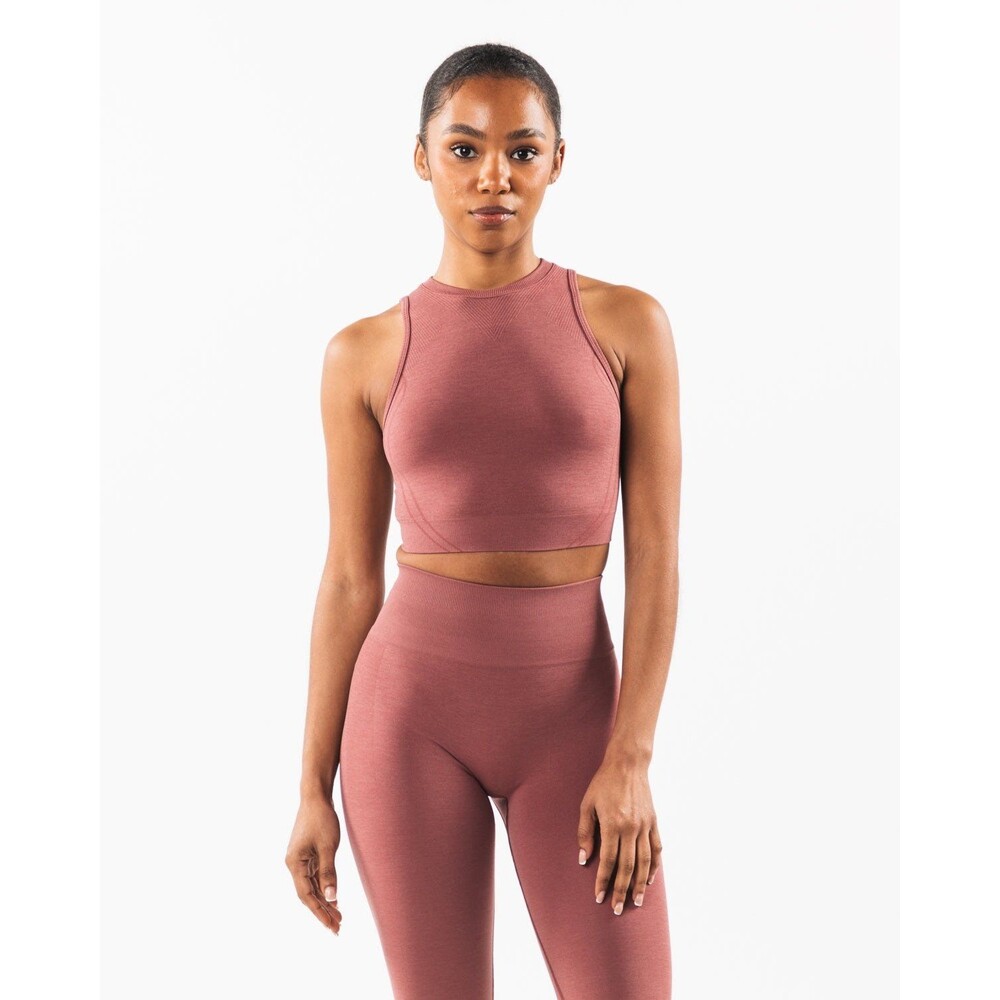 Alphalete Stratus Crop Tank Rose Size Small